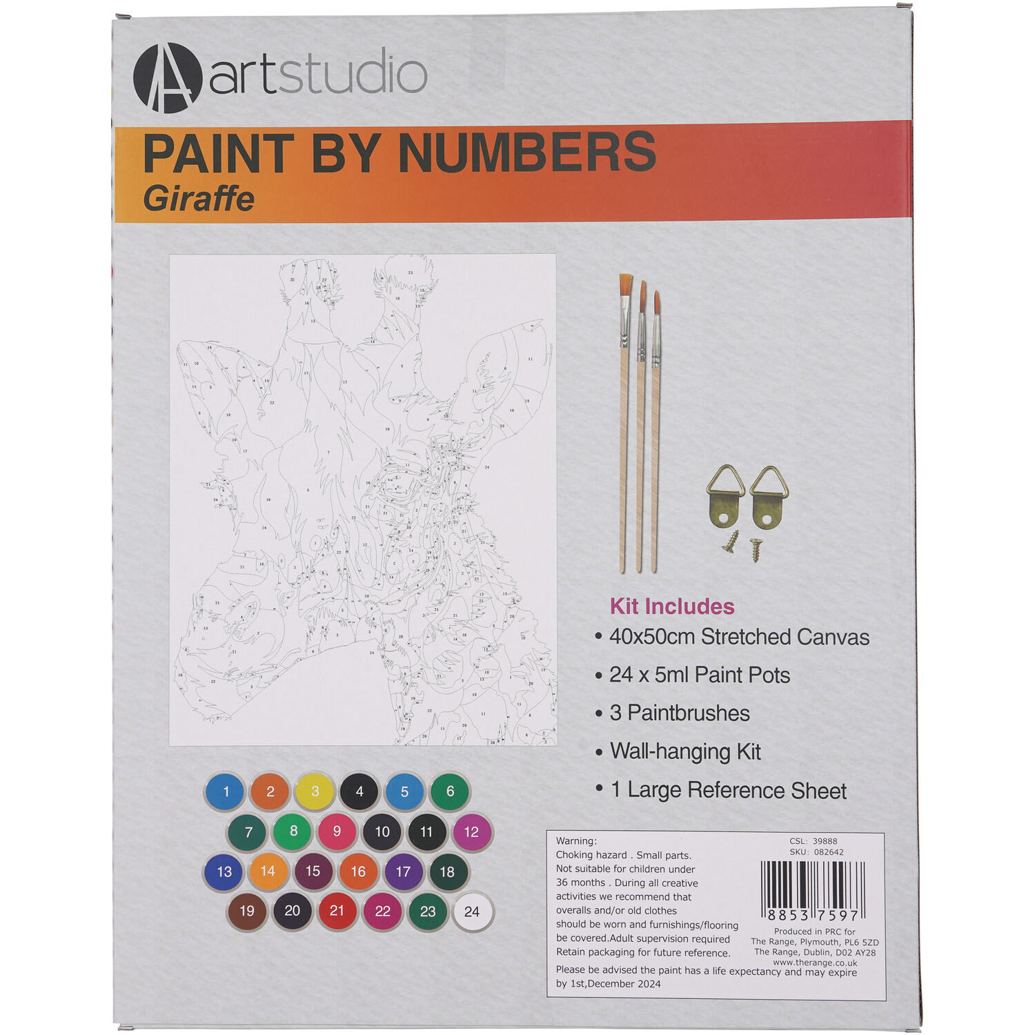 Paint by Numbers Rainbow Leopard or Giraffe Image 6