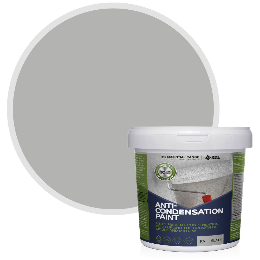 StoneCare4U Essential Walls & Ceilings Pale Slate Anti Condensation Paint 2.5L Image 1