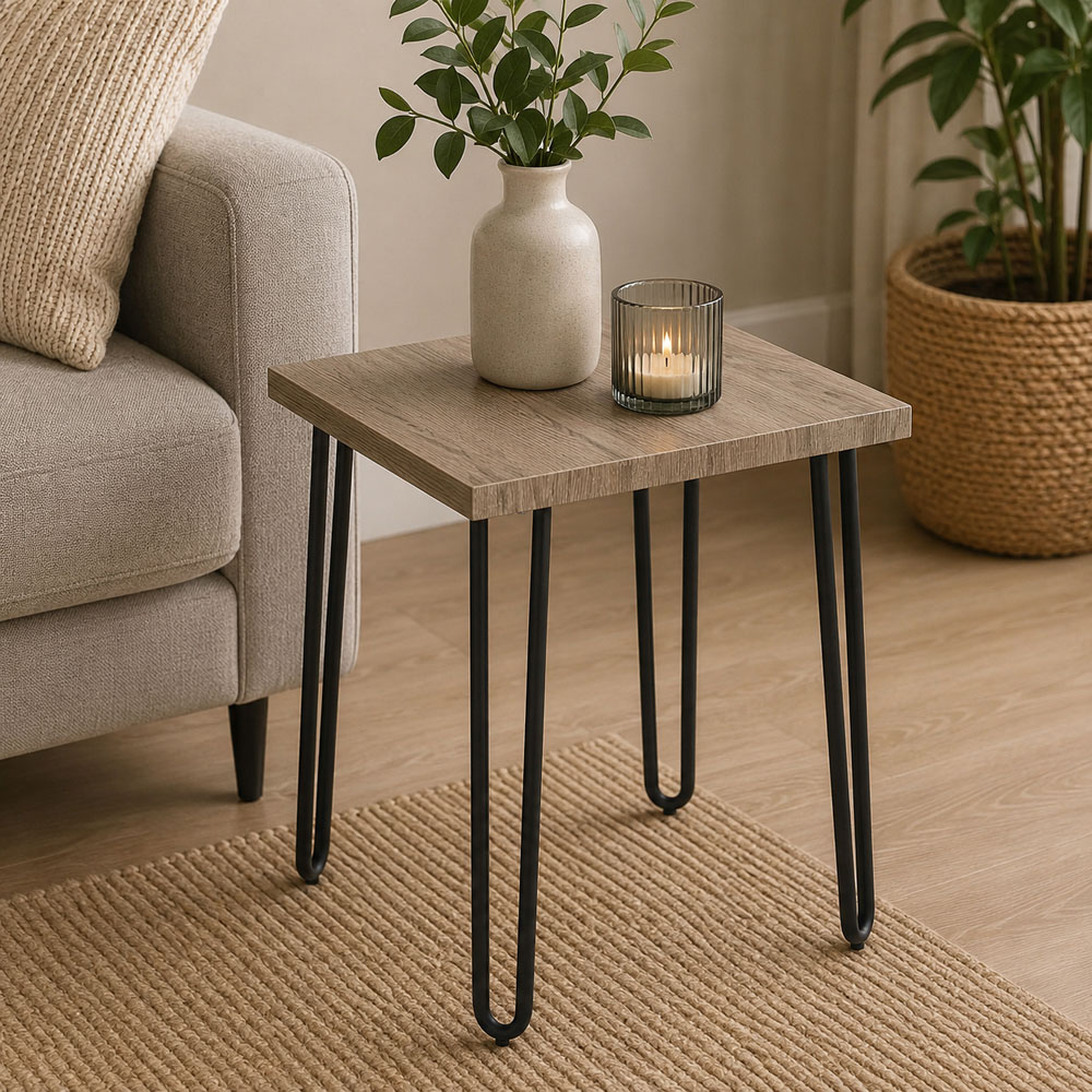 Premier Housewares Borough Side Table with Angled Legs Image 2