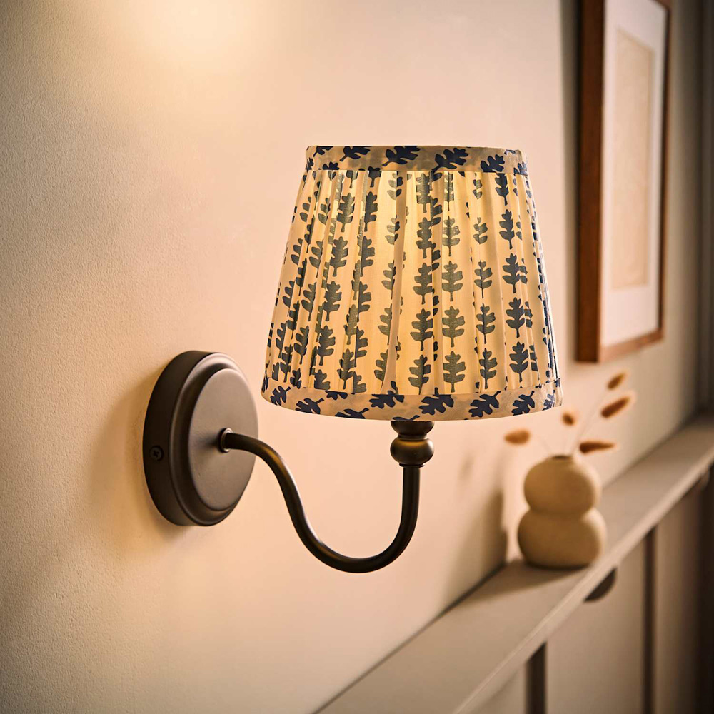ValueLights Binky Blue Floral Shade Black Rechargeable Wall Light with Bulb 2 Pack Image 6