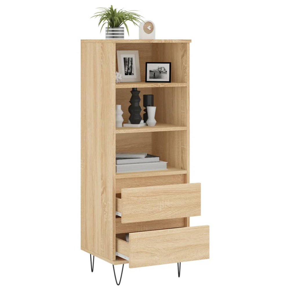 vidaXL 2 Drawer 3 Shelf Sonoma Oak Highboard Image 4
