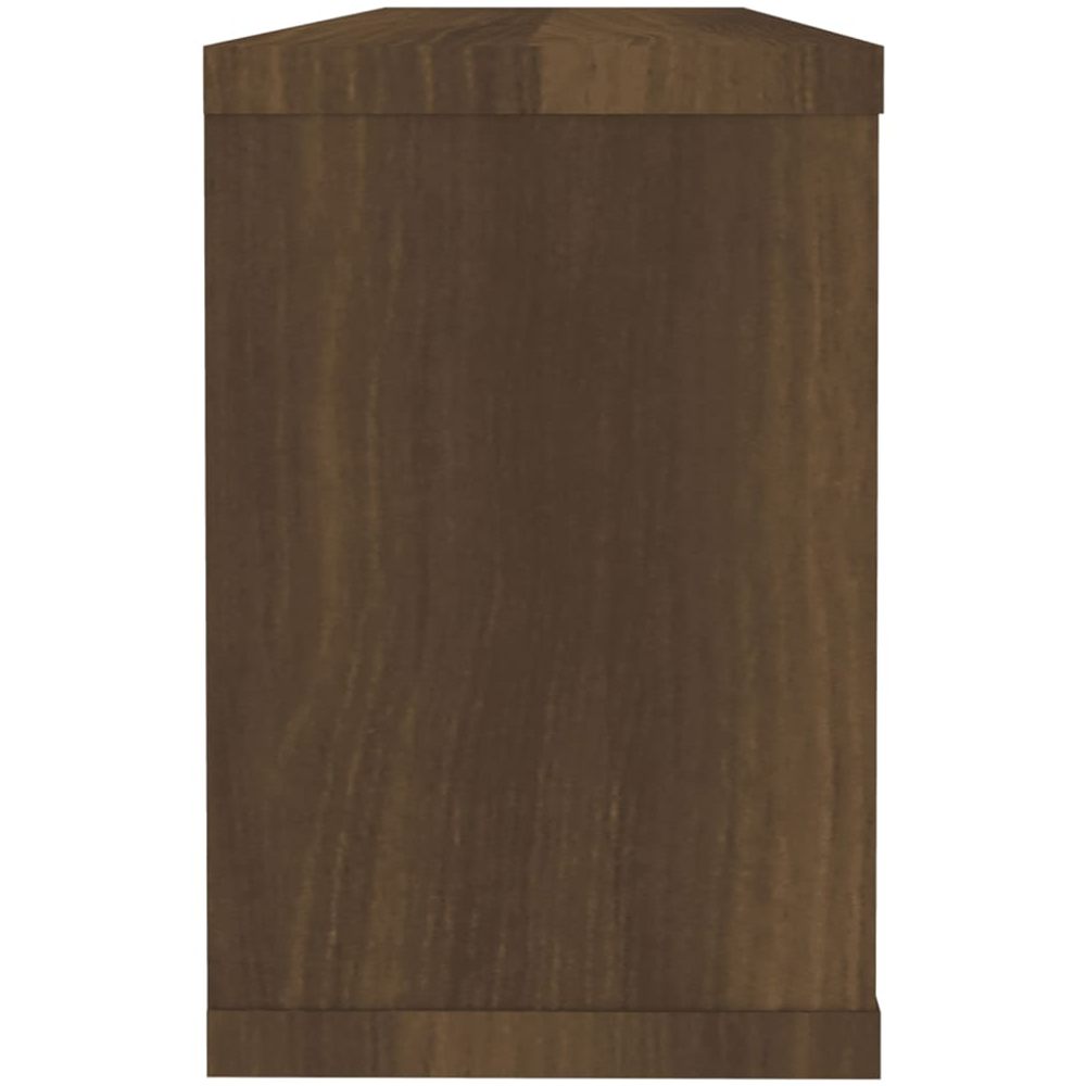 vidaXL 60 x 15 x 23cm Set of 6 Brown Oak Cube Wall Shelf Image 5