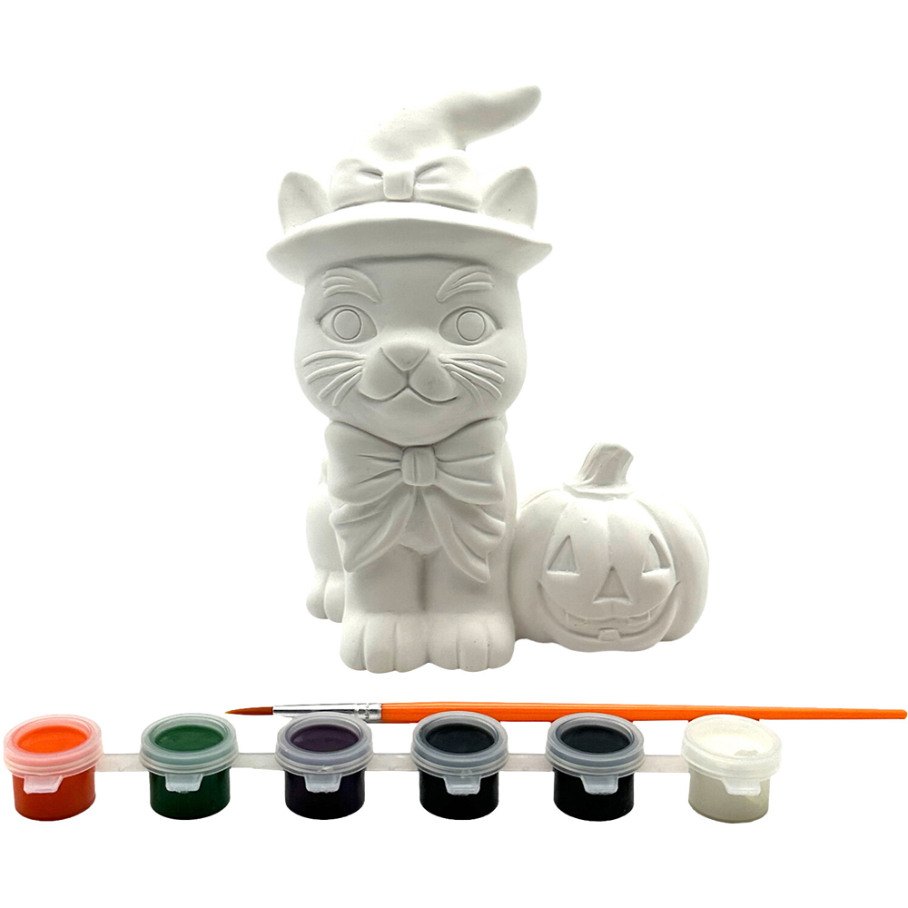 Paint Your Own Halloween Cat Kit White Image 3