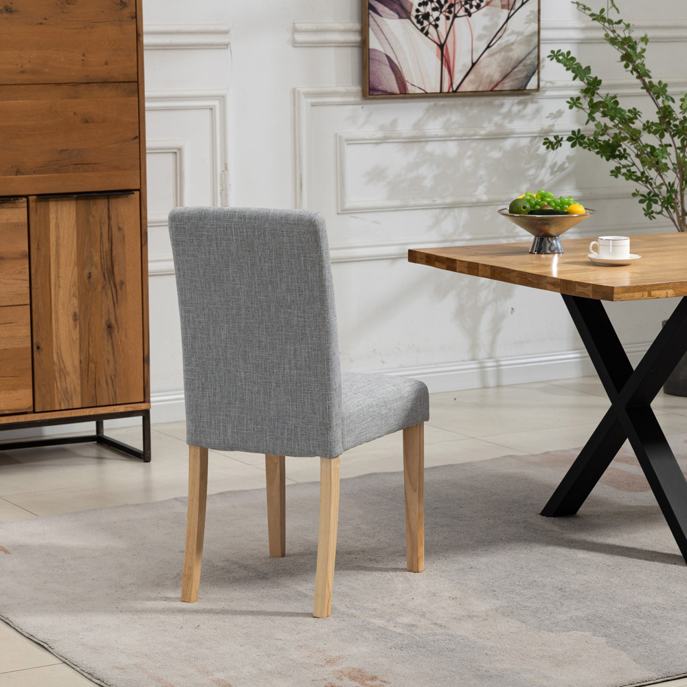 Artemis Home Maiolo Set of 2 Grey Fabric Dining Chair Image 6