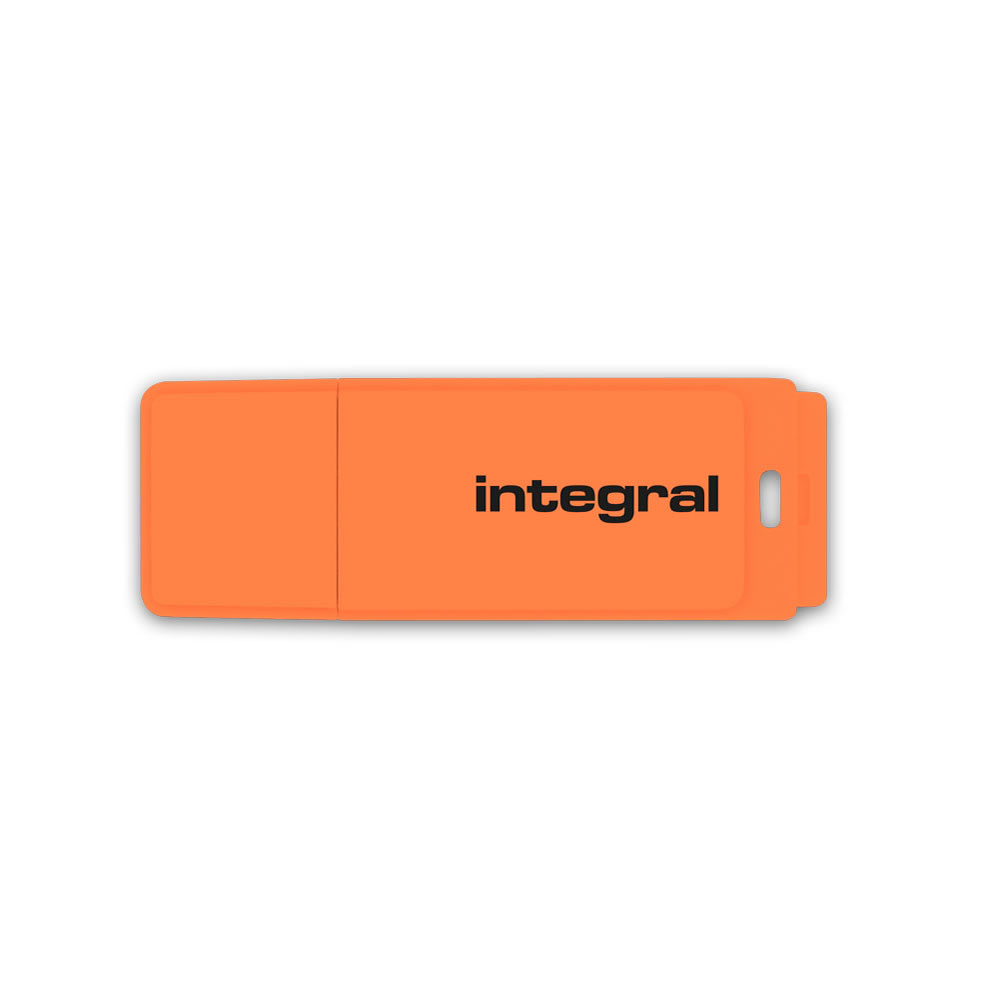 Integral Orange 64GB USB 2.0 Flash Drive Neon Image 2