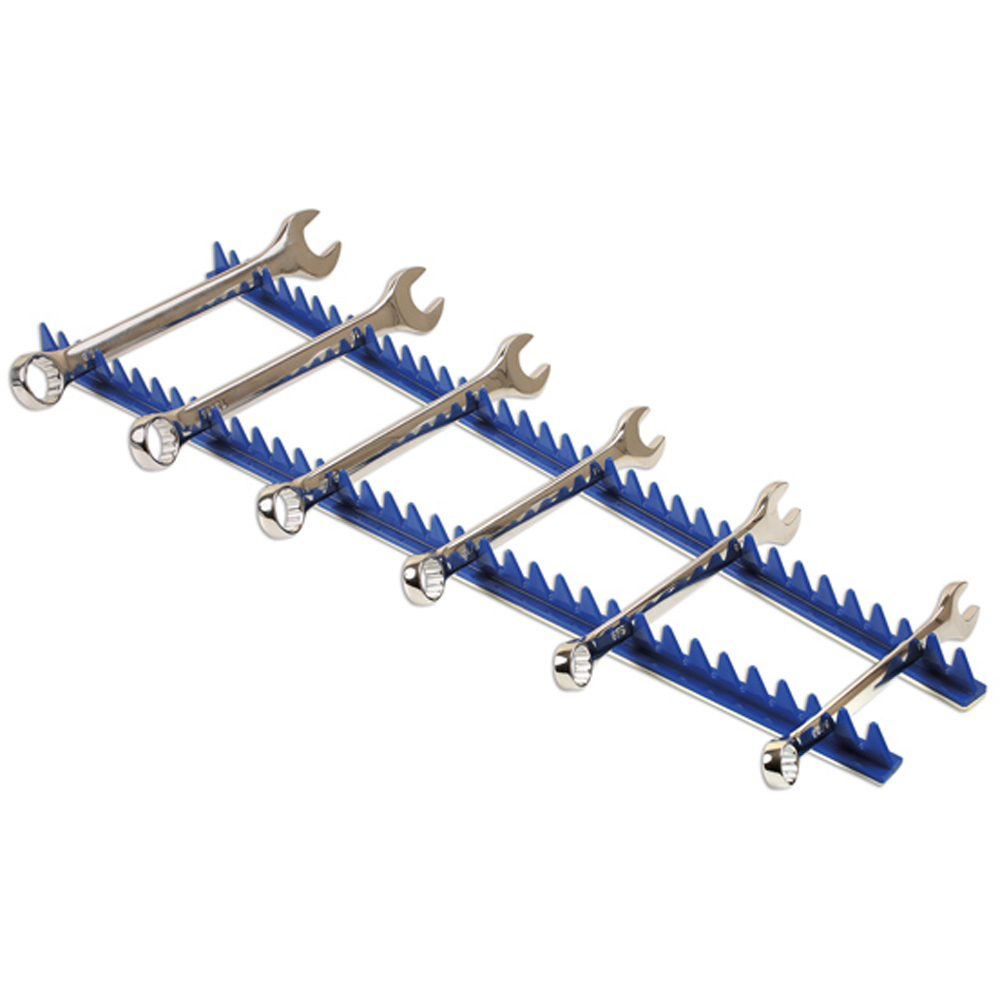 Laser 6976 Sharks Teeth 35 Spanner Blue Organiser Image 3