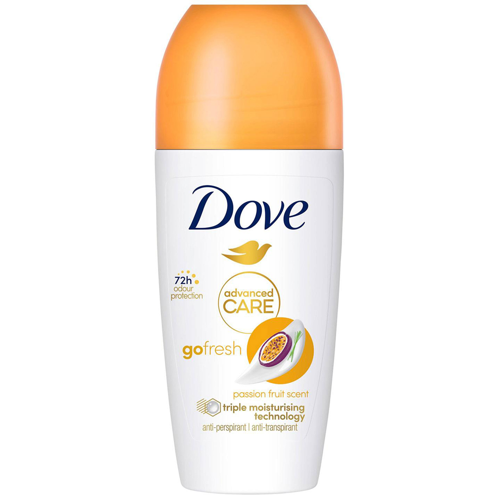 Dove Go Fresh Passion Fruit Women Anti-Perspirant Roll on 50ml 18 Pack Image 2