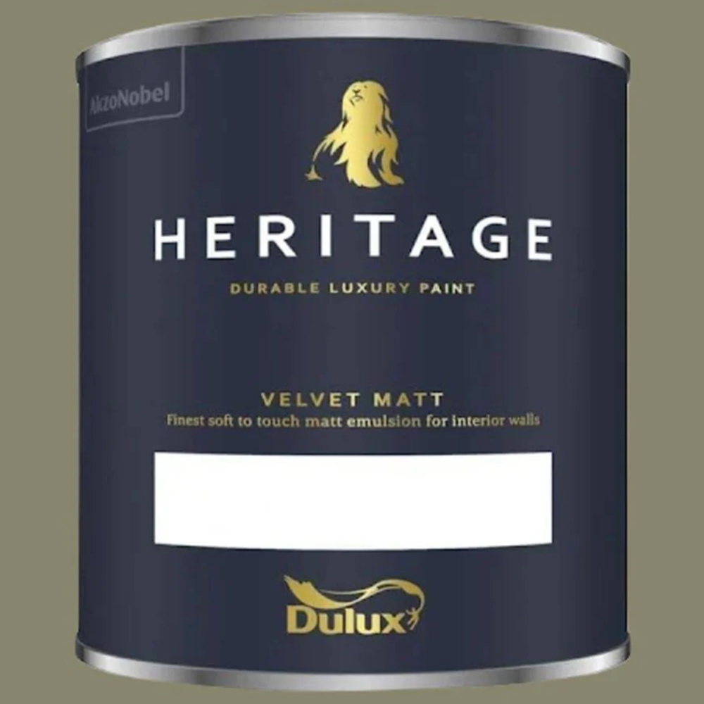 Dulux Heritage Walls and Ceilings DH Drab Velvet Matt Emulsion Paint 1L Image 2
