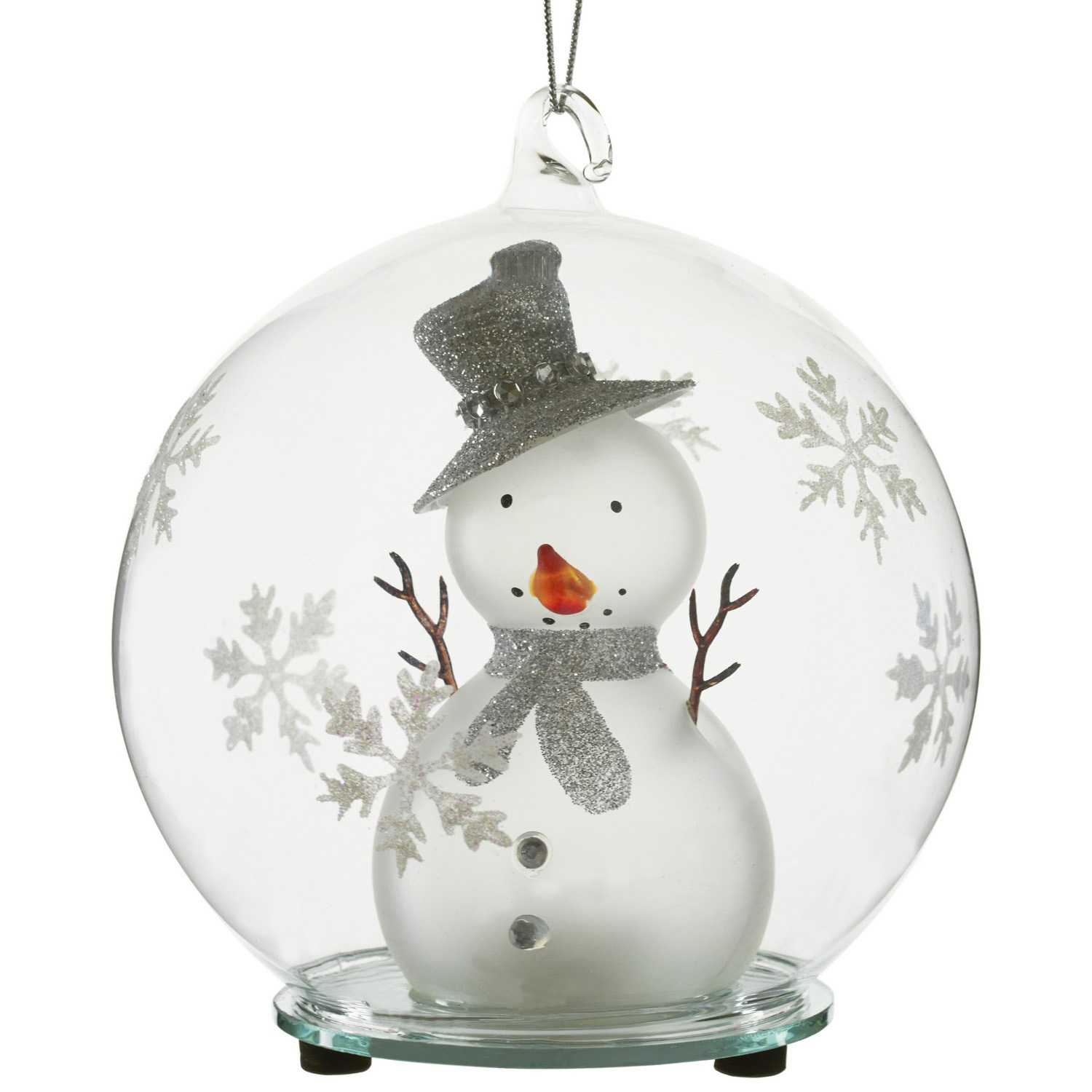 Colour Changing Snowman/Tree Decoration - Clear Image