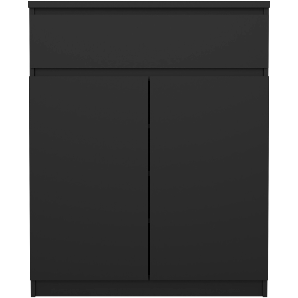 Florence 2 Door Single Drawer Black Matt Sideboard Image 3