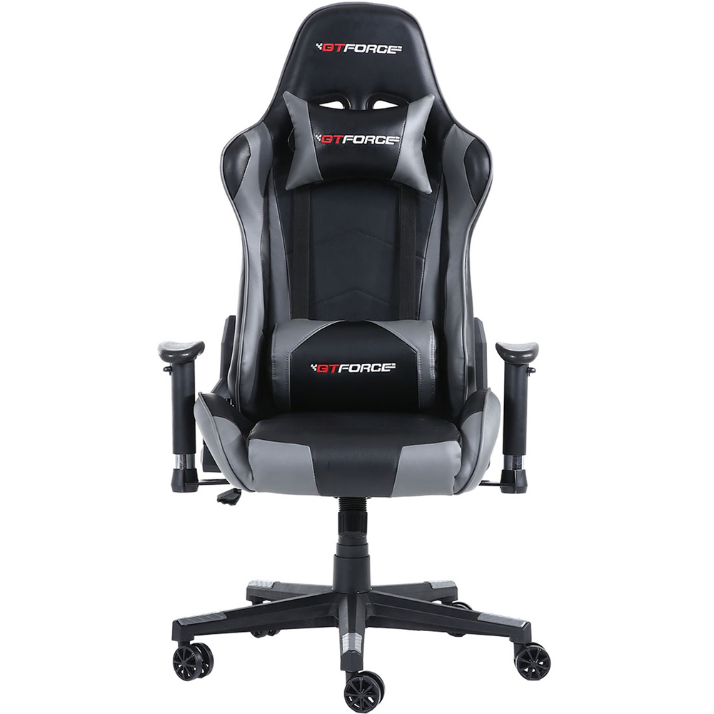 Furniture Online Pro Fx Grey Faux Leather Reclining Gaming Chair Image 3