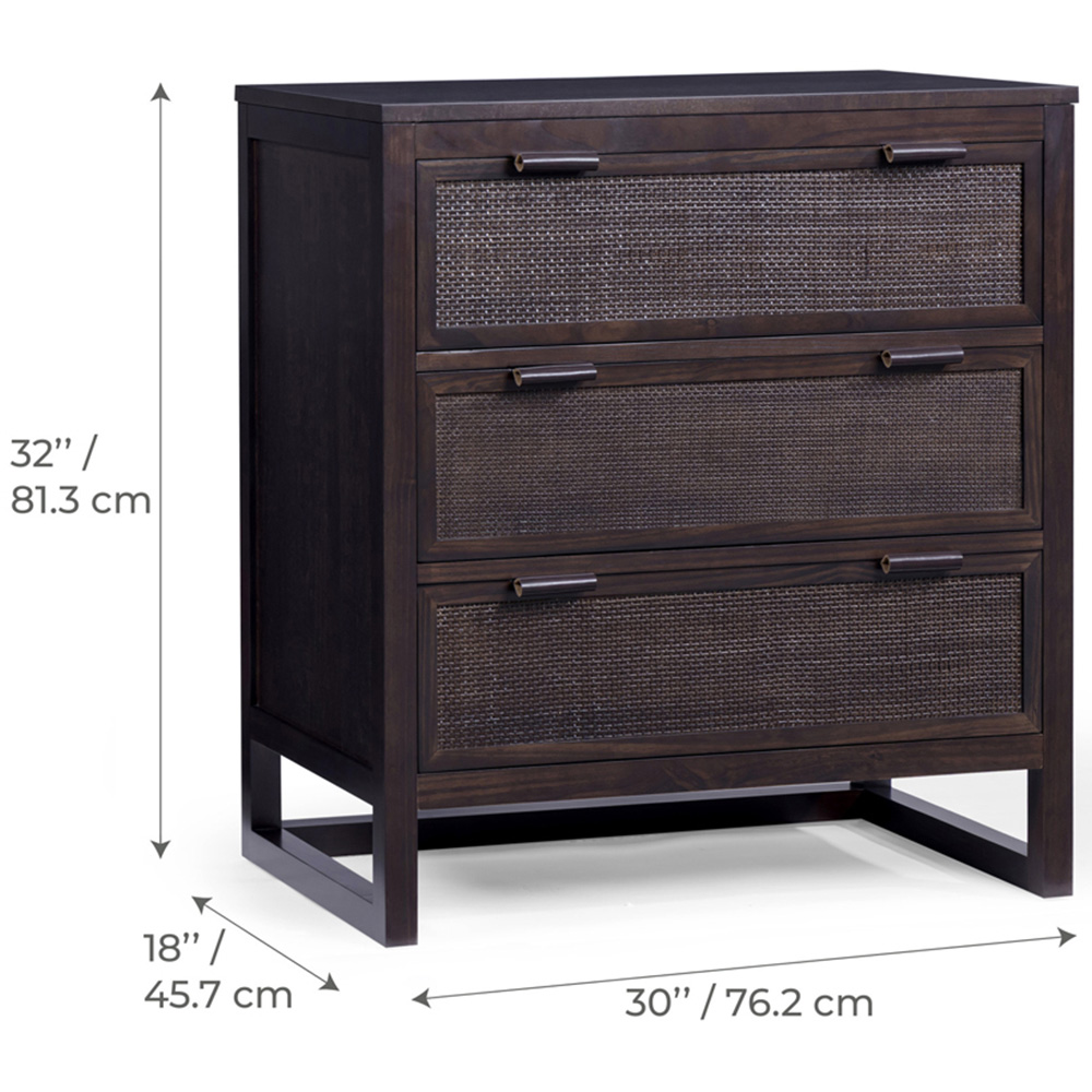 Teamson Home Hatteras 3 Drawer Espresso Dresser Image 9