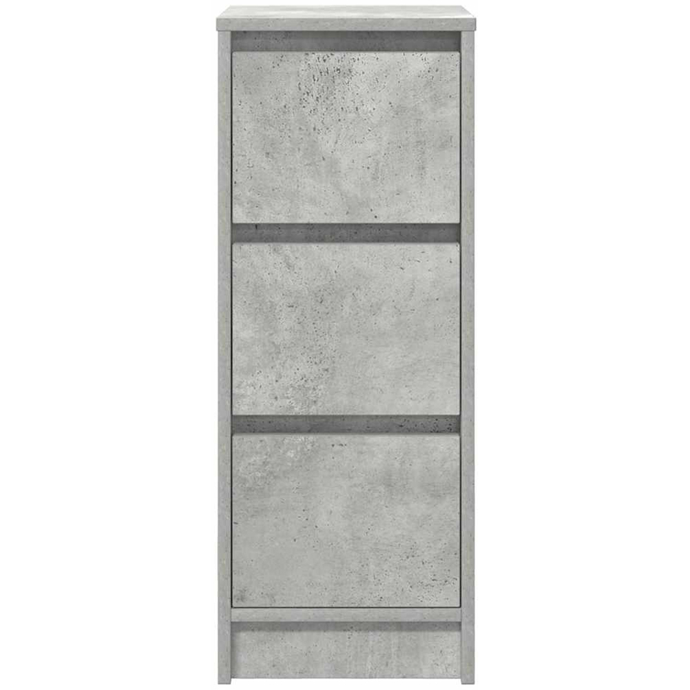 vidaXL 3 Drawer Concrete Grey Sideboard Image 4