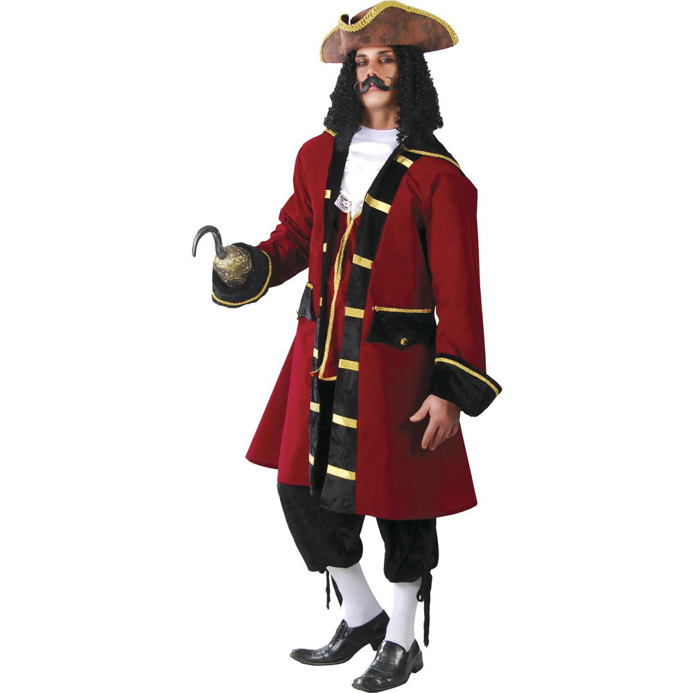 Fiestas Guirca Pirate Captain Red and Black Halloween Costume Small Image 1