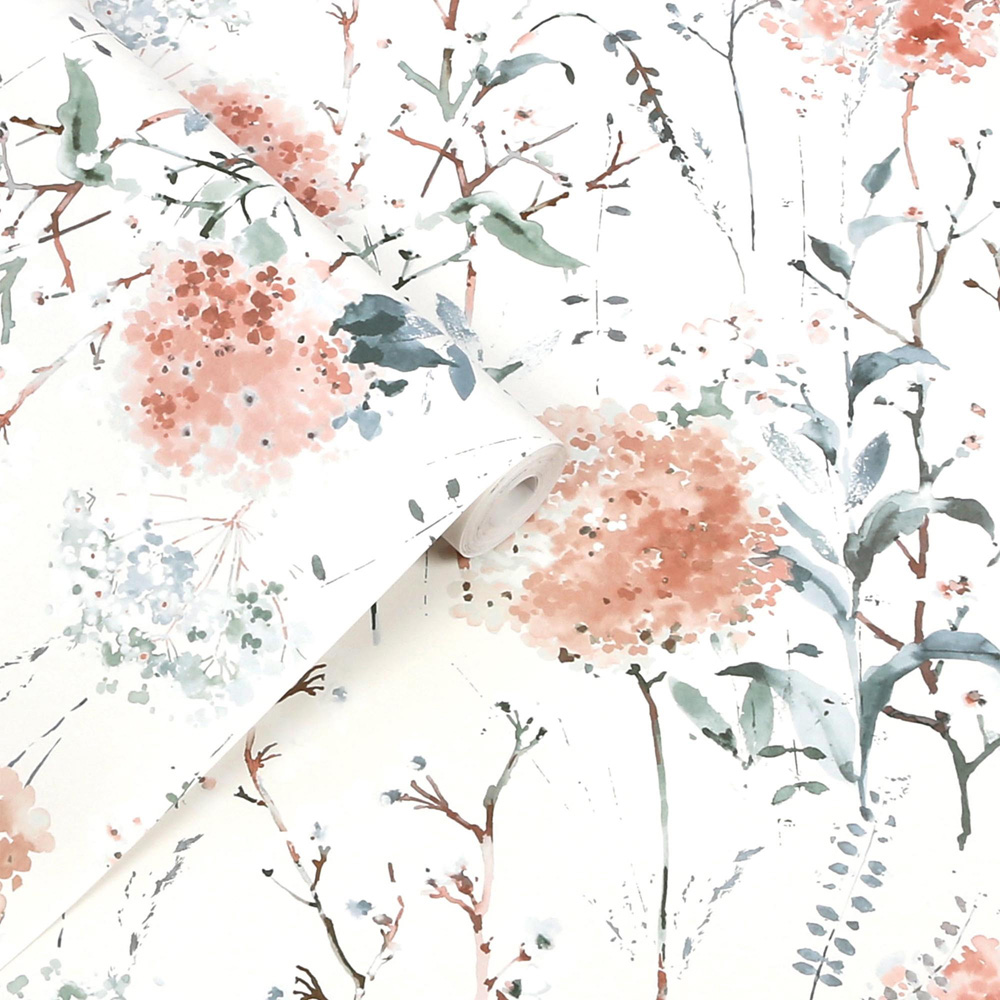 Laura Ashley Pallington Bloom Plaster Pink Wallpaper Image 2