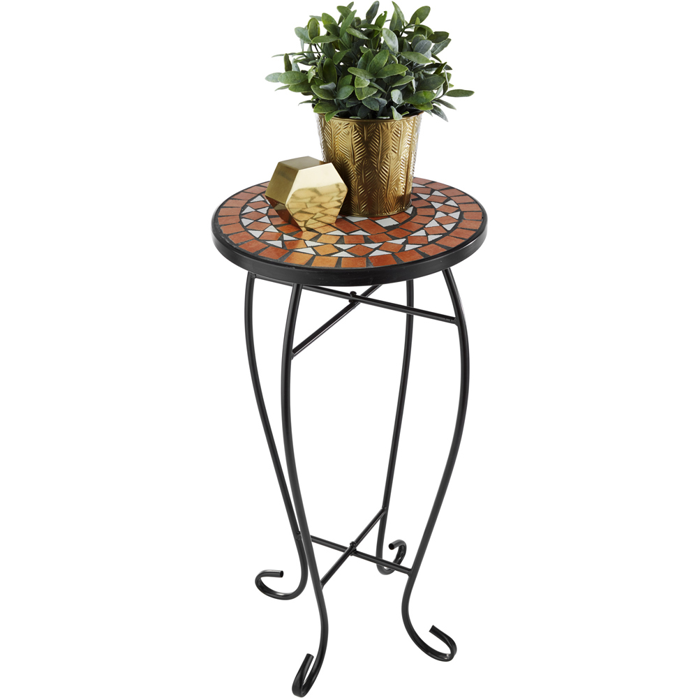 tectake Terracotta Mosaic Pattern Balcony Table Image 2