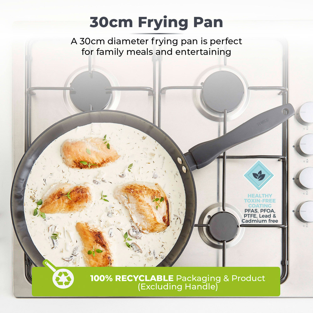 Tower Diamo 30cm Black Aluminium Non-Stick Frying Pan Image 5