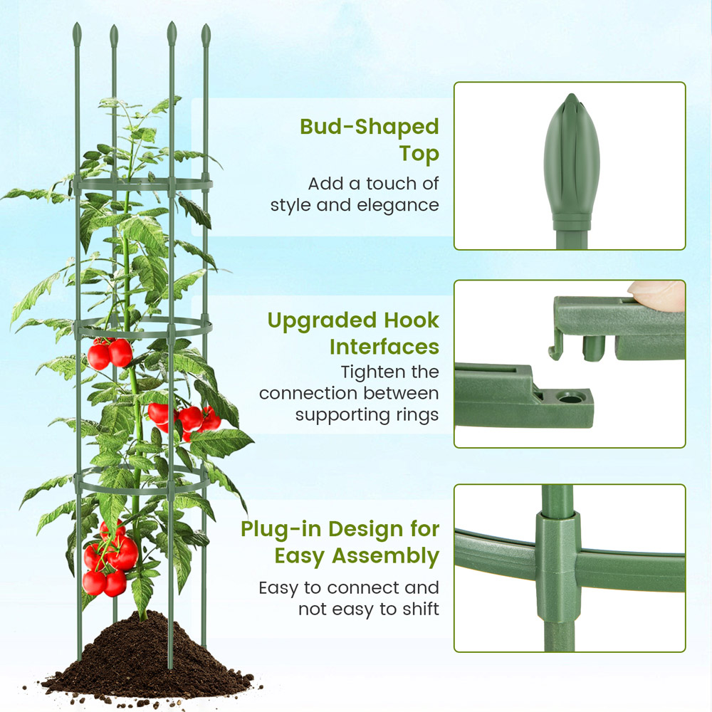 Costway Green Adjustable Garden Trellis 2 Pack Image 5
