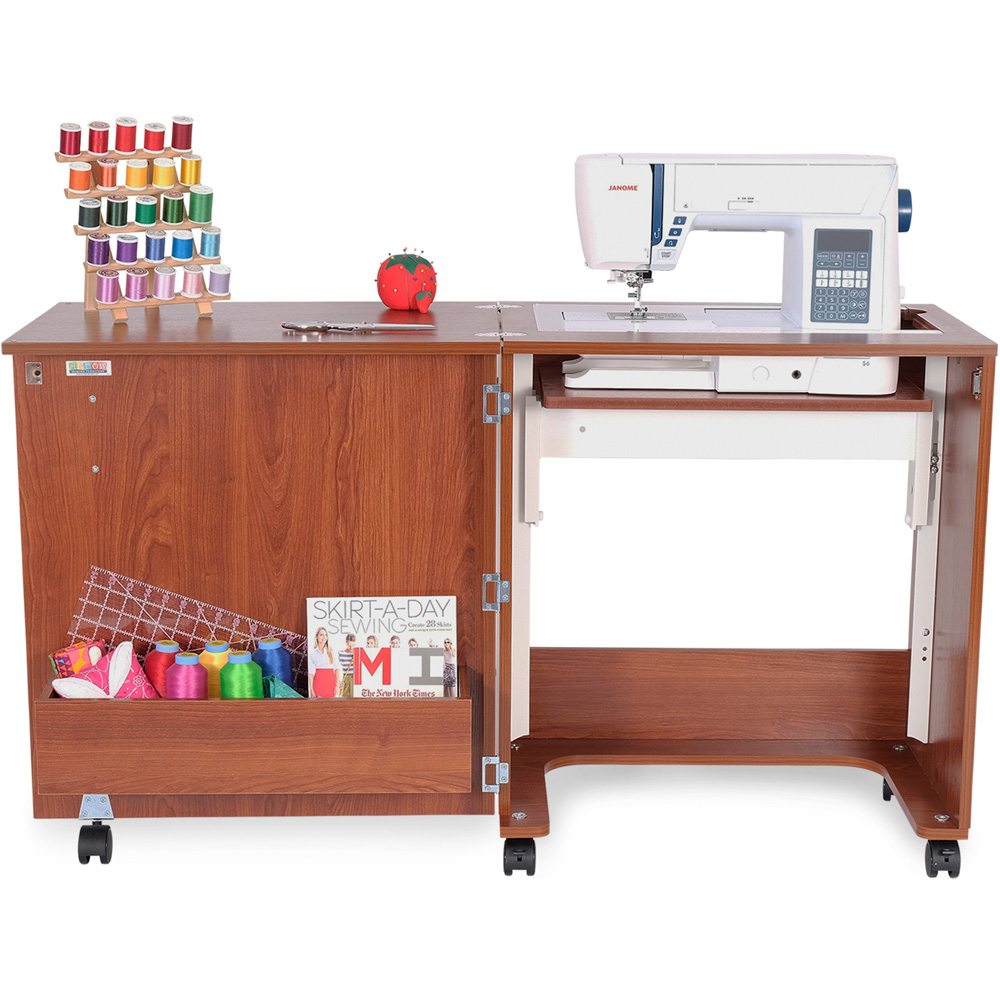 Arrow Cabinets 105 Teak Judy Fold-Away Sewing Cabinet Image 6