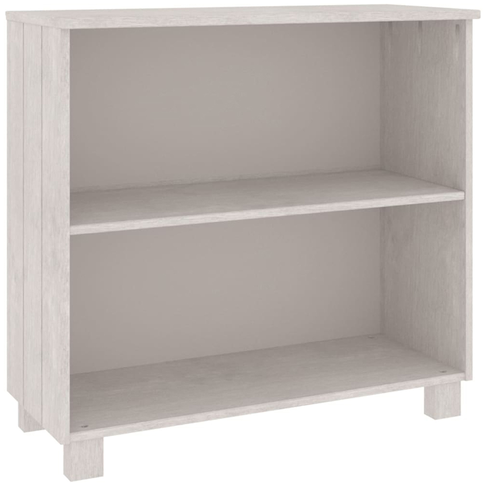 vidaXL Hamar 2 Shelf White Solid Pine Wood Sideboard Image 7
