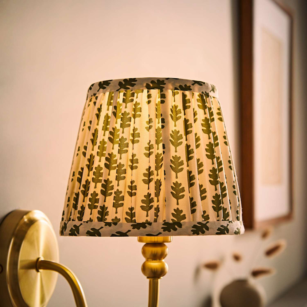 ValueLights Grange Green Floral Pleated Extra Small Lamp Shade 16cm Image 6