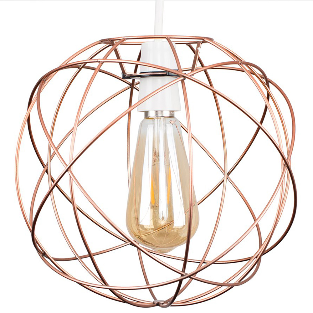 ValueLights Rutherford Atom Copper Painted Pendant Lamp Shade Image 1