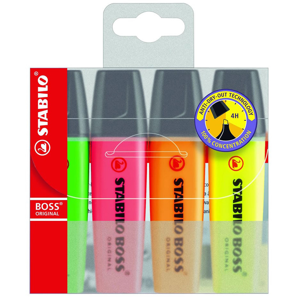 STABILO Boss Original Highlighters 4 Pack Image 1