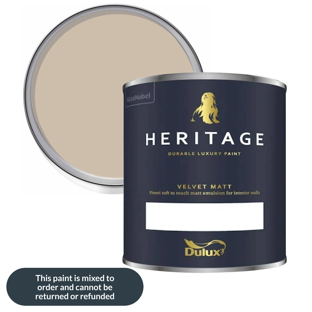 Dulux Heritage Walls and Ceilings Ancient Sandstone Velvet Matt Emulsion Paint 1L Image 1