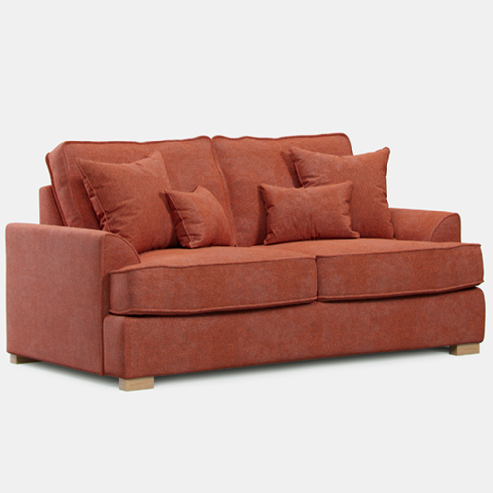 Alba City 2 Seater Ruby Fabric Sofa Image 2