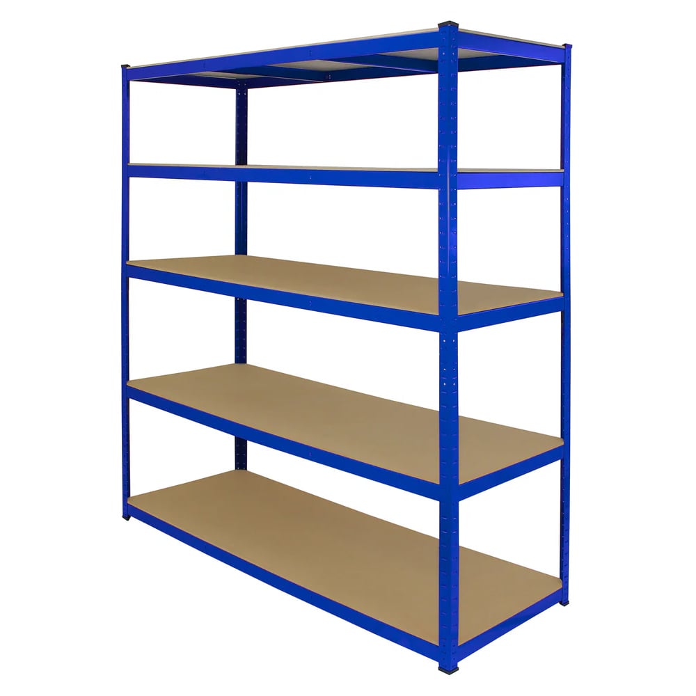 Monster Shop Racking T-Rax Extra Wide Storage Shelves Blue 160cm 3 Pack Image 2