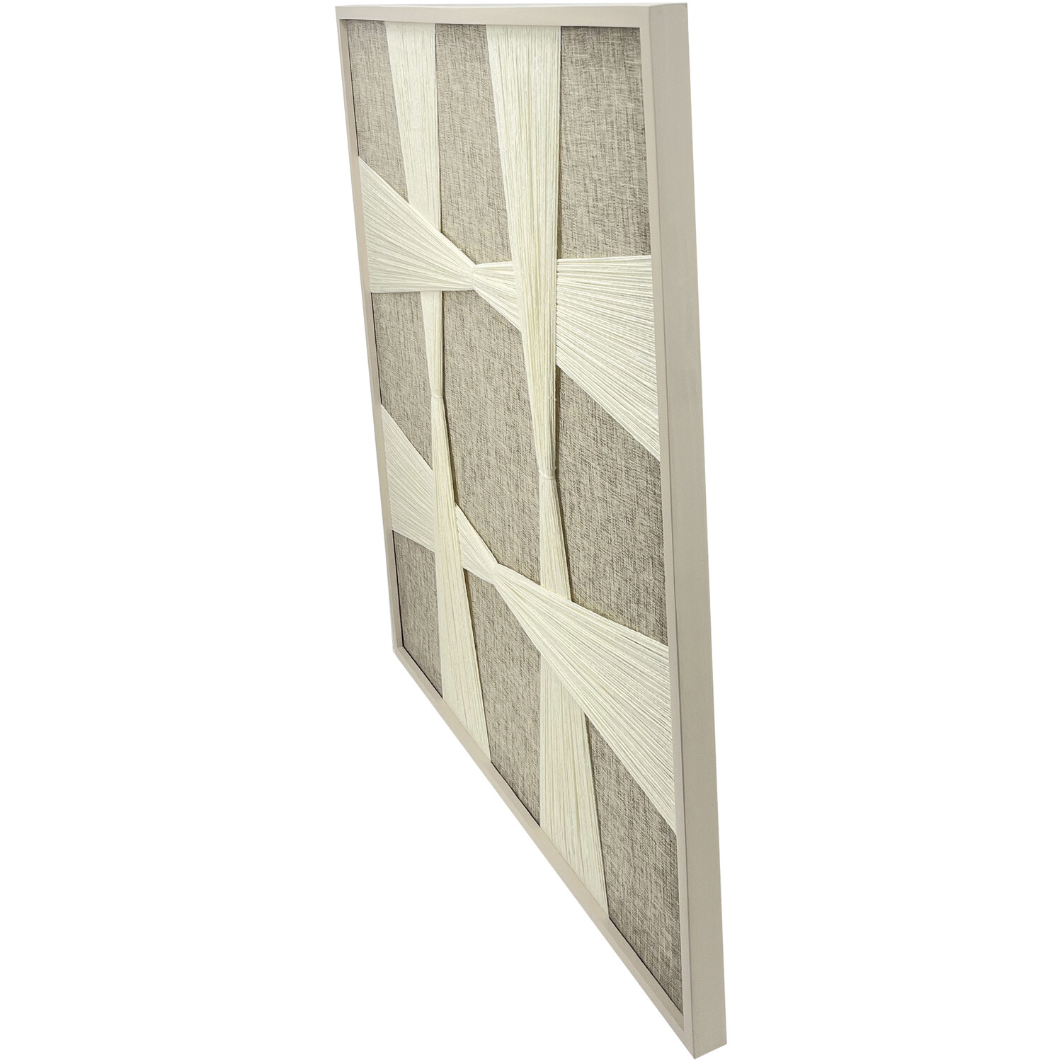 Neutral Knotted Textile Wall Art Image 8