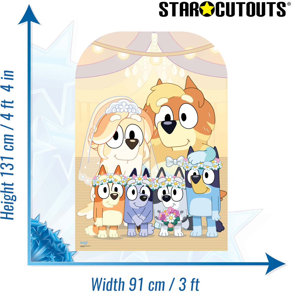 Star Cutouts Bluey Wedding Stand In Cardboard Cutout 4.4ft Image 6