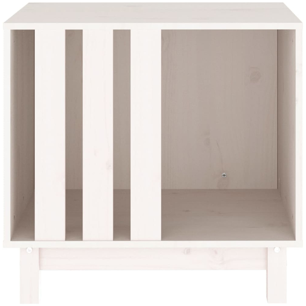 vidaXL White Solid Pine Wood Dog House 60 x 45 x 57cm Image 4