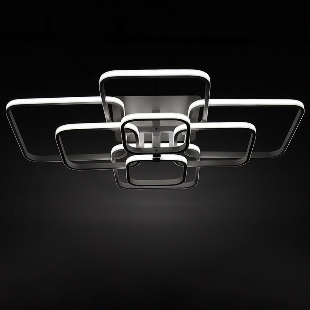 Living and Home White 8 Light Modern Style Round Ceiling Light Image 5