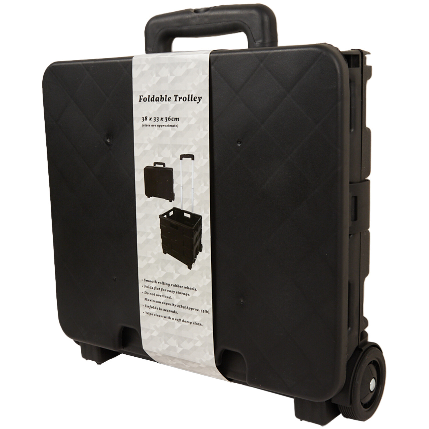 Lighweight Foldable Trolley - Black Image 3