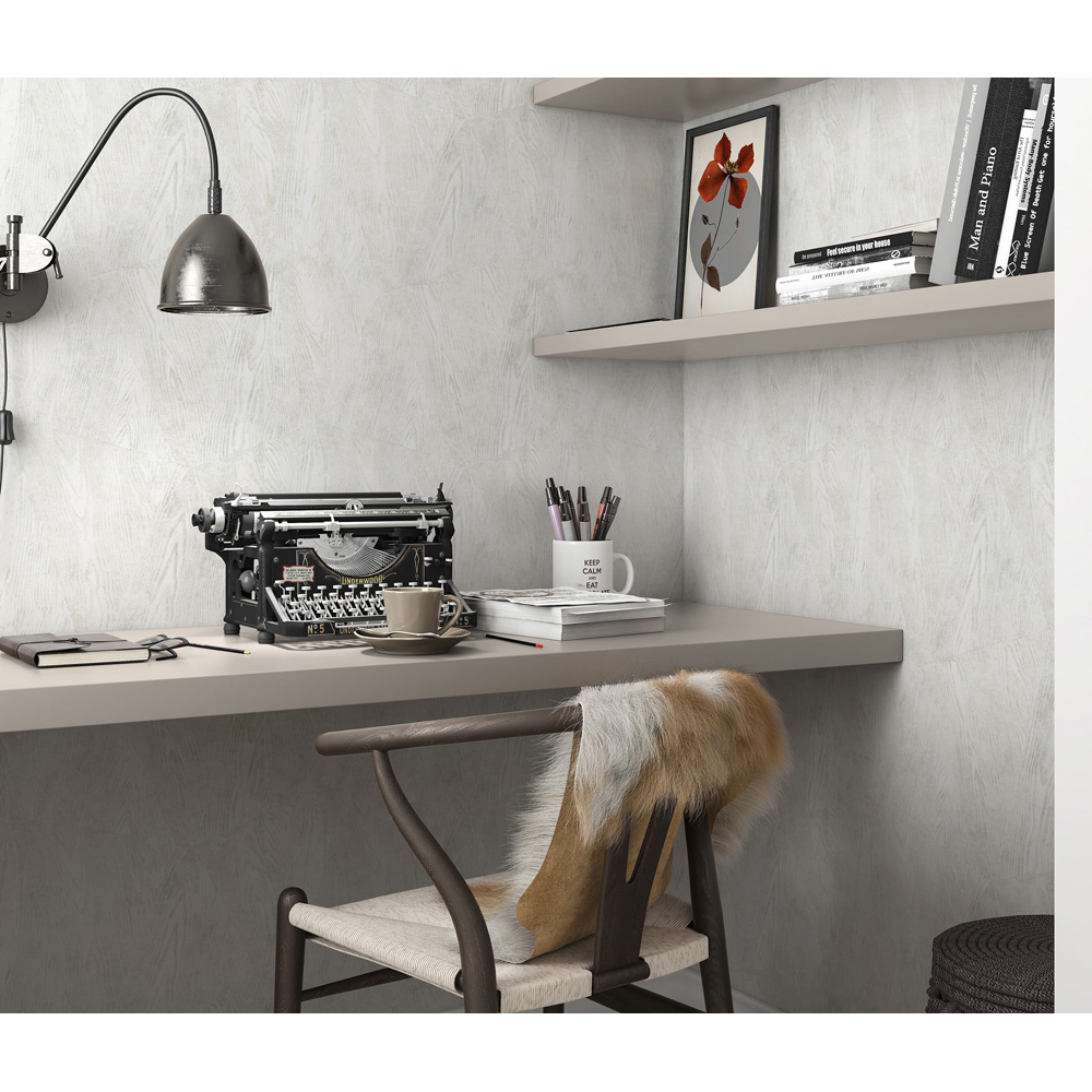 Erismann Sonata Wood Grain Grey Wallpaper Image 3