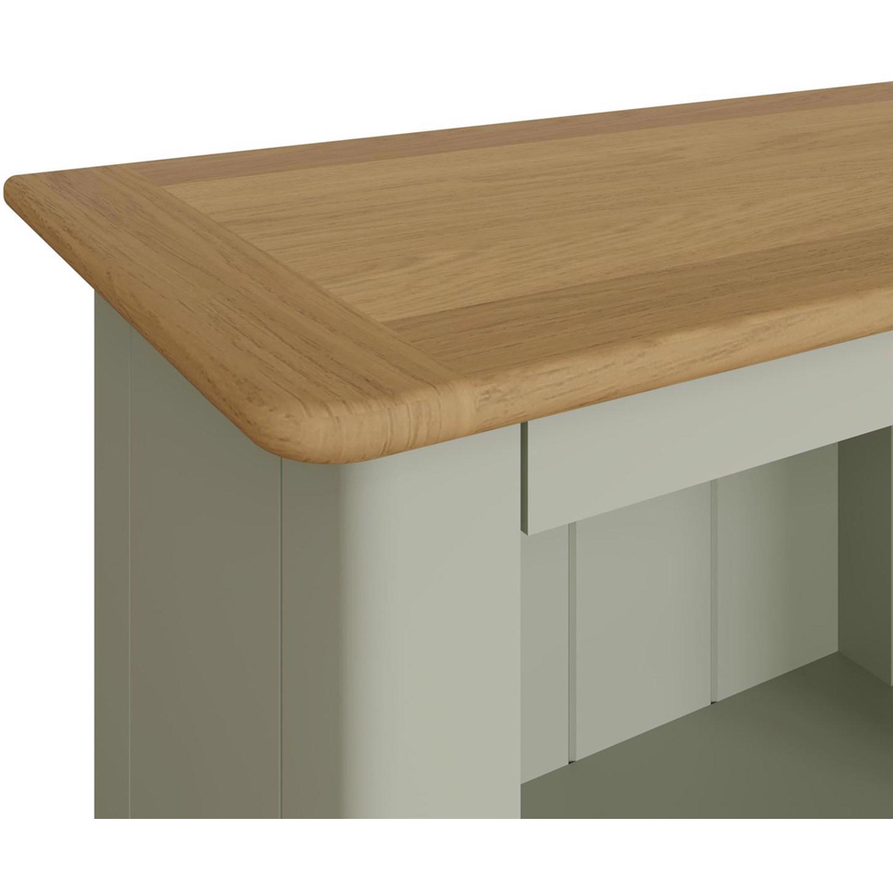 FWStyle Taberno 3 Shelf Sage Green and Oak Bookcase Image 4