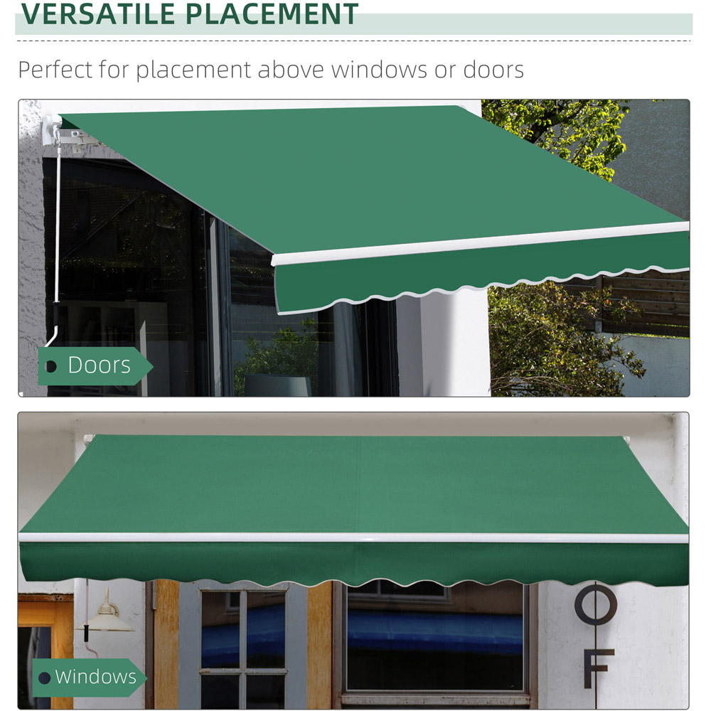Outsunny Green Retractable Awning 4 x 3m Image 5