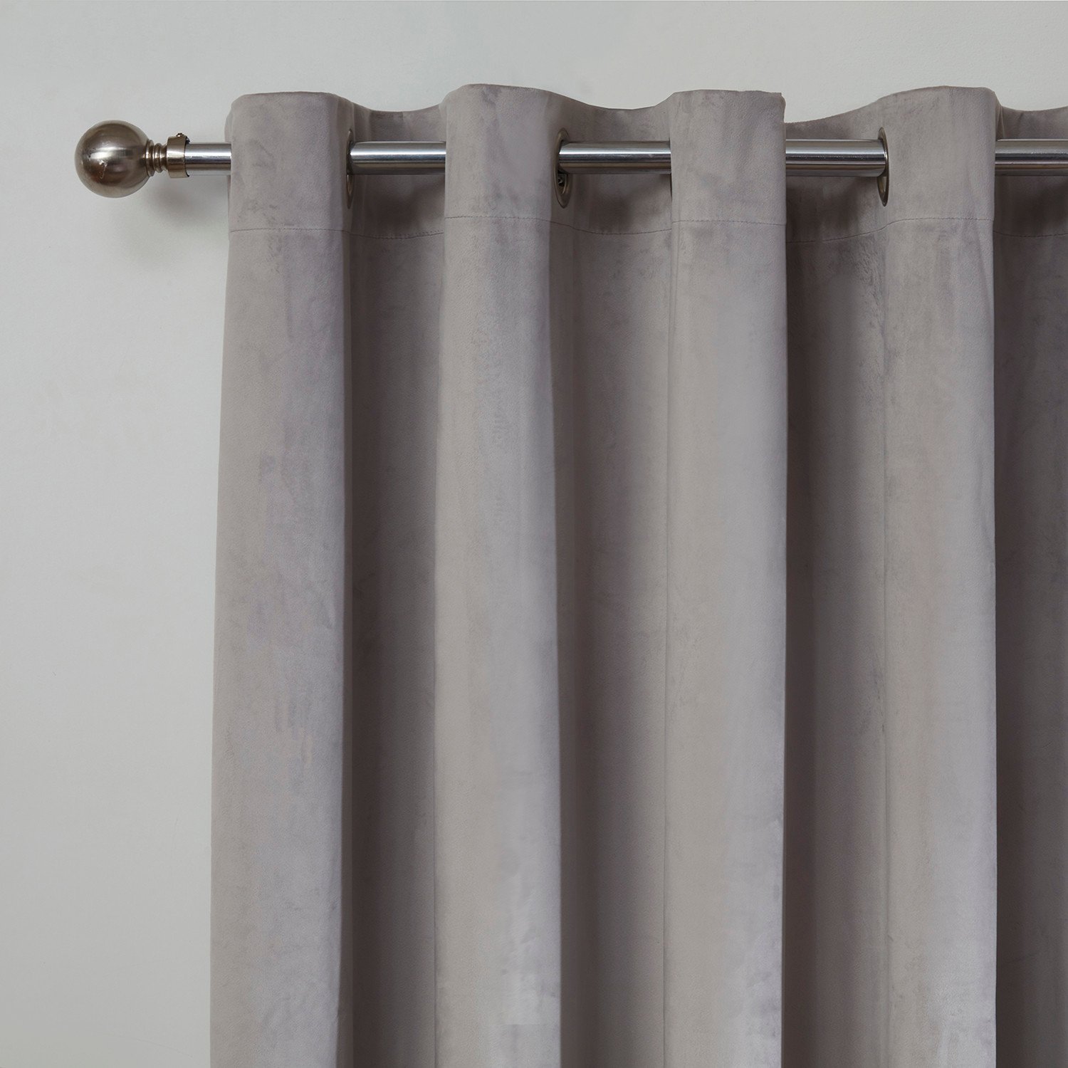 Divante Vermont Silver Velvet Blackout Curtains 168 x 183cm Image 3