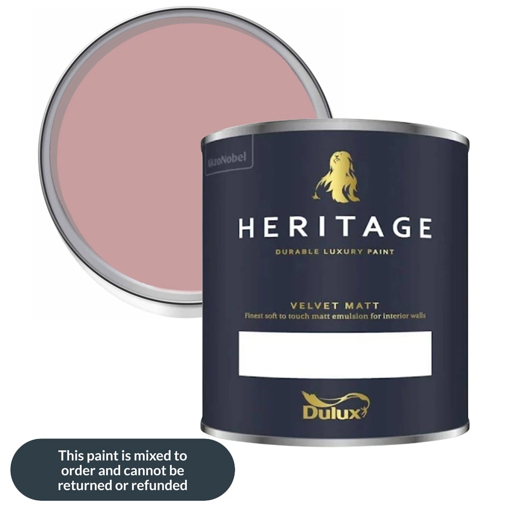 Dulux Heritage Walls and Ceilings DH Blossom Velvet Matt Emulsion Paint 1L Image 1