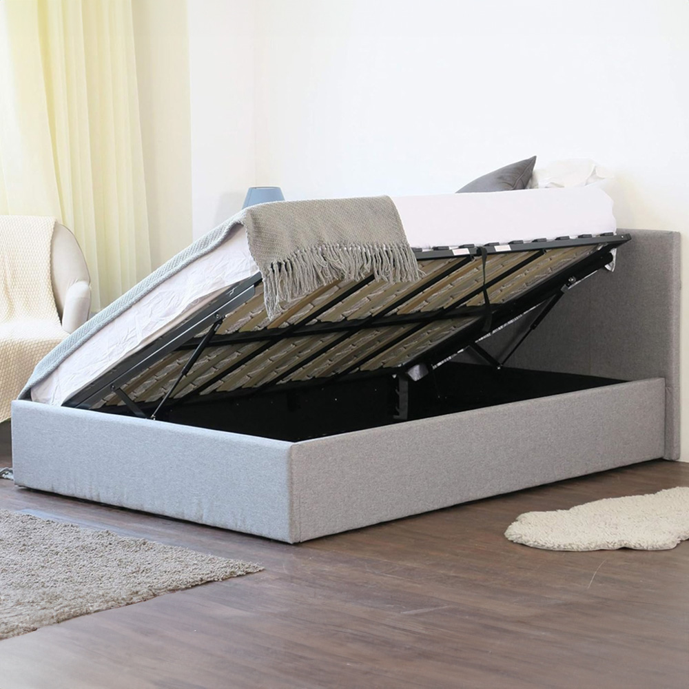 Home Treats King Size Grey Ottoman Bed Image 5