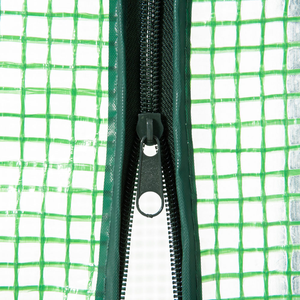 Outsunny Green 1.6 x 2.6ft 4-Tier Mini Greenhouse Image 3