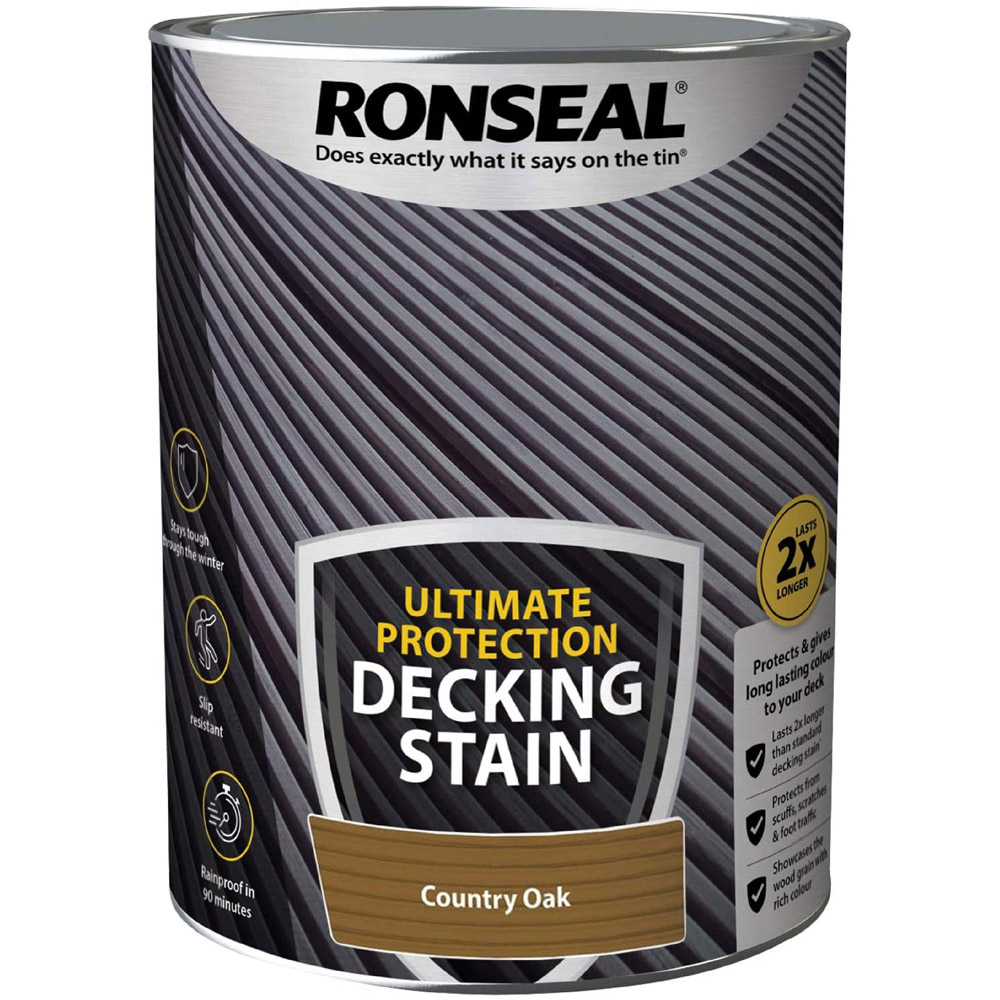 Ronseal Ultimate Protection Country Oak Decking Stain 5L Image 2