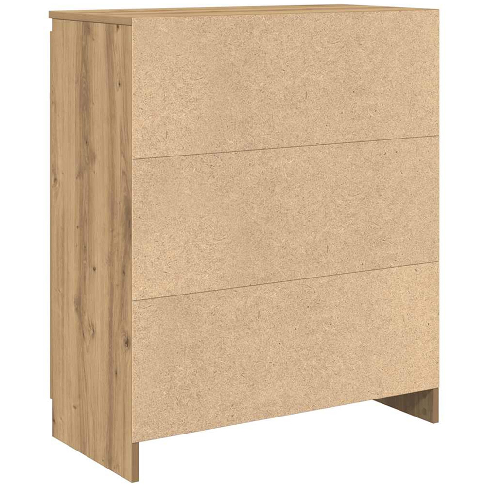 vidaXL 2 Door Single Drawer Artisan Oak Sideboard Image 8