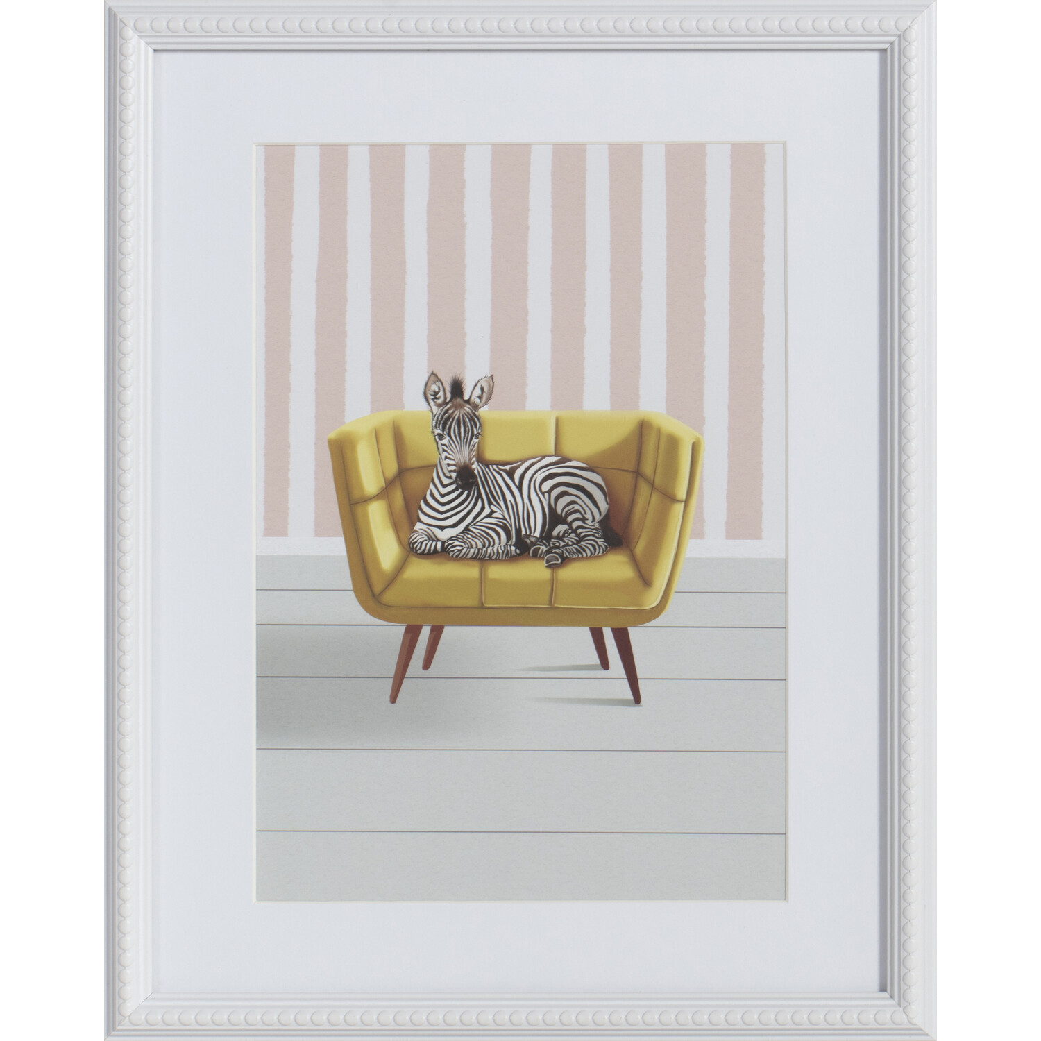 Relaxing Baby Animal Framed Print - White Image 3