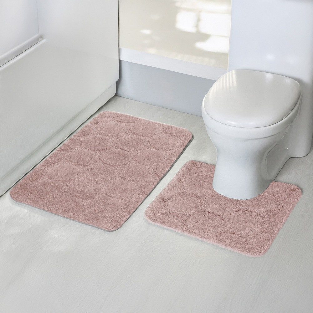 Velosso Cobla Blush Bath Mat Set Image 2