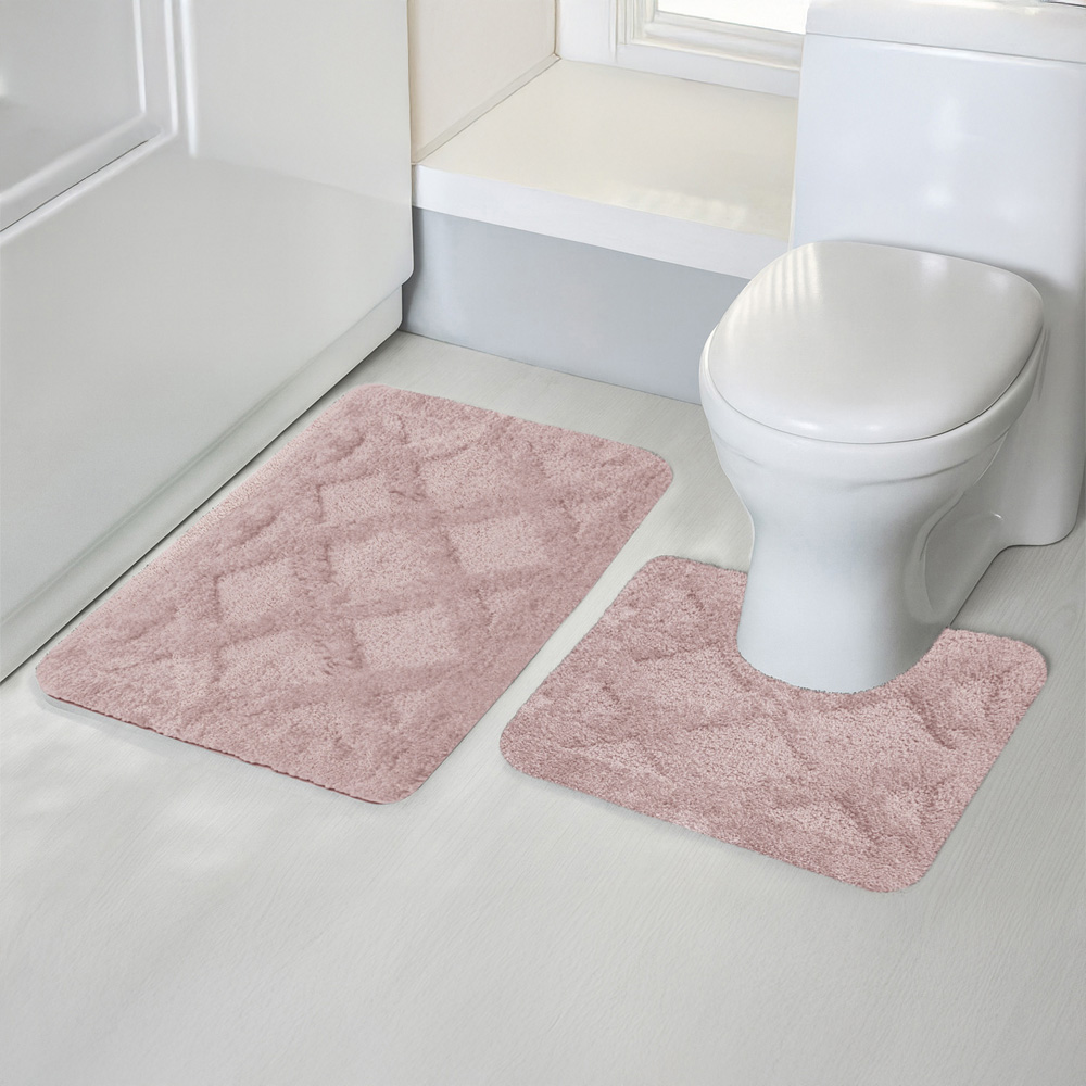 Velosso Knox Blush Bath Mat set Image 2