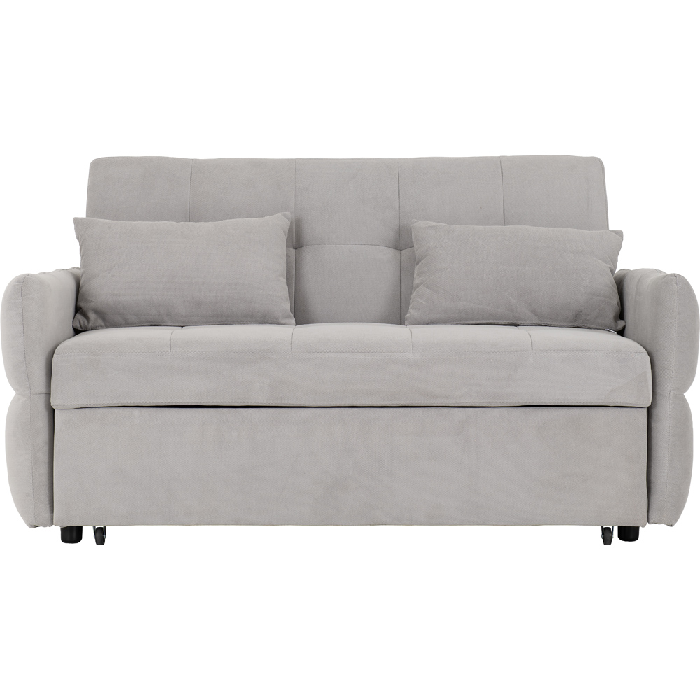 Seconique Chelsea 2 Seater Silver Grey Fabric Sofa Bed Image 5