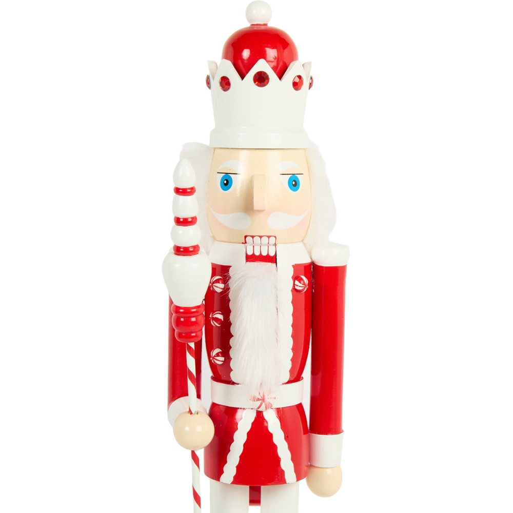 Candy Cane Wooden Nutcracker Image 2
