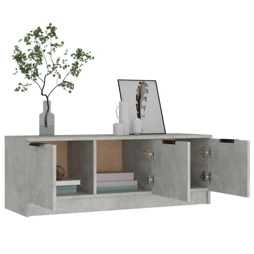 vidaXL 3 Door Concrete Grey TV Cabinet Image 6